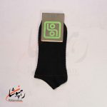 جوراب سولو کفی تمام مشکی طرح زیگزاگ برجسته (10 عددی) - تصویر 2