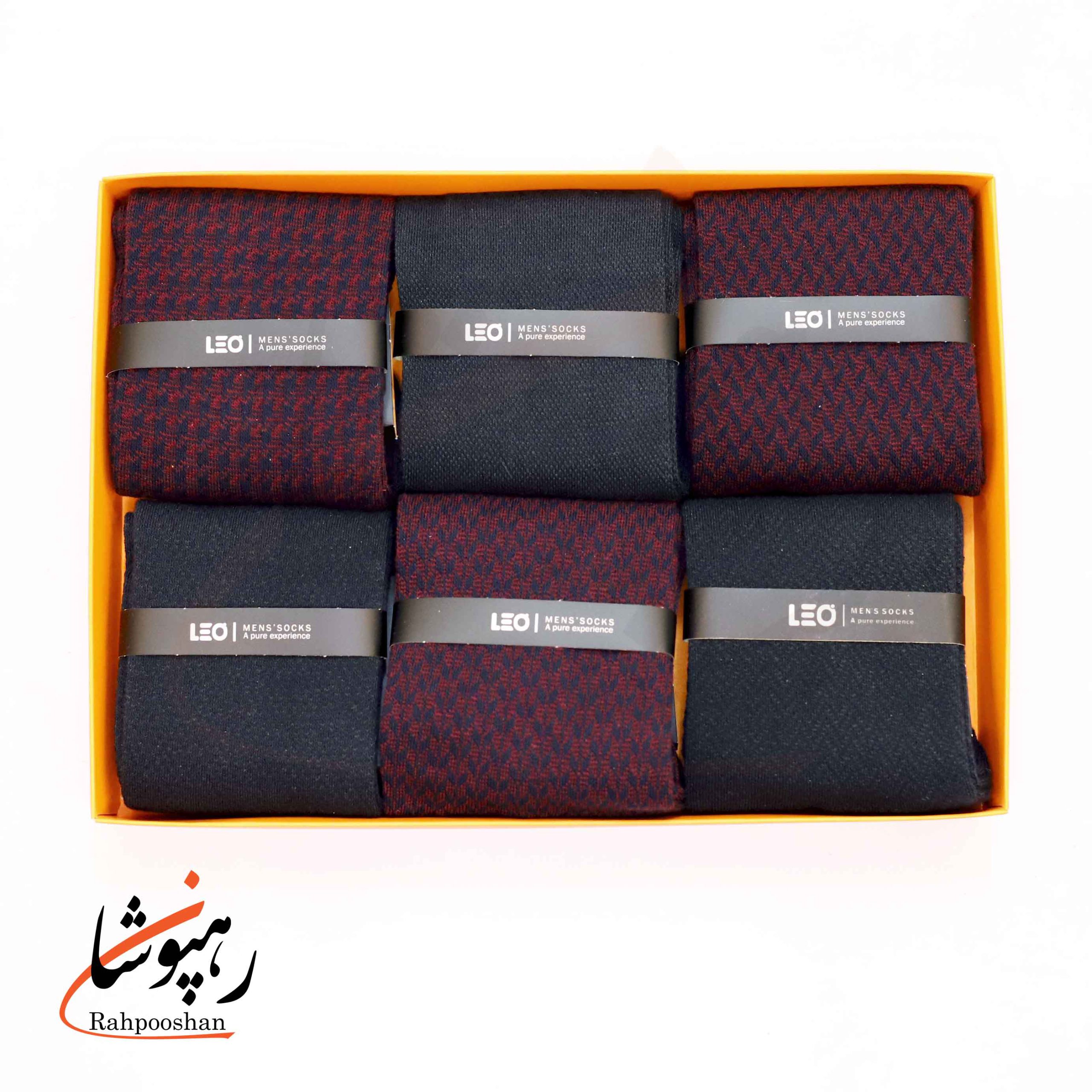 جوراب لئو LEO ساق دار دوفس سرمهای و زرشکی (پک 6 عددی)(102) جوراب لئو LEO ساق دار دوفس سرمهای و زرشکی (پک 6 عددی)(102)