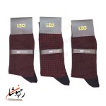 جوراب ساقدار دوفس مشکی و زرشکی طرح لئو LEO (پک 6 عددی)(122) - تصویر 5