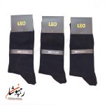 جوراب لئو LEO ساق دار دوفس مشکی سرمهای (پک 6 عددی)(125) - تصویر 5