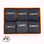 جوراب دوفس ساقدار 6 طرح سرمه ای لئو LEO (پک 6 عددی)(126)
