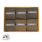 جوراب لئو LEO ساقدار 6 طرح رنگ طلایی (پک 6 عددی)(129)