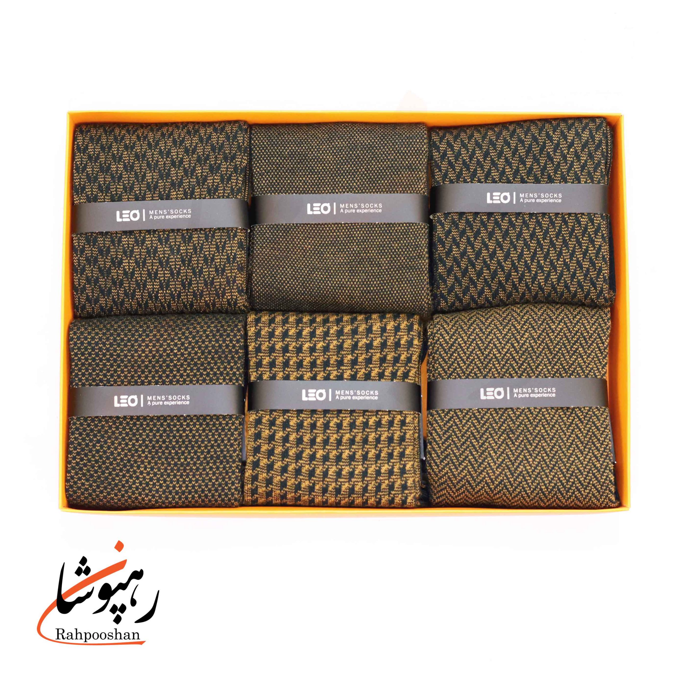 جوراب لئو LEO ساقدار 6 طرح رنگ طلایی (پک 6 عددی)(129) جوراب لئو LEO ساقدار 6 طرح رنگ طلایی (پک 6 عددی)(129)