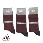 جوراب ساقدار دوفس مشکی زرشکی لئو LEO (پک 6 عددی)(139) - تصویر 3