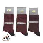 جوراب ساقدار دوفس مشکی زرشکی لئو LEO (پک 6 عددی)(139) - تصویر 2