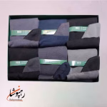 جوراب ساقدار پاشنه دو رنگ ساده نورث (پک 6 عددی)(310)