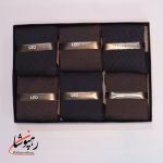 جوراب ساقدار دوفس سرمه ای قهوه ای لئو LEO (پک 6 عددی)