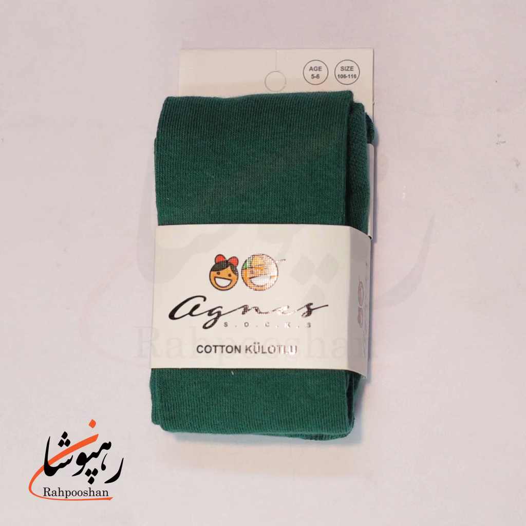 جوراب شلواری بچگانه رنگ سبز تیره (1 عددی)