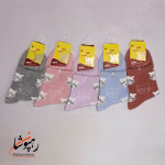 جوراب نیمساق طرح گربه 5 رنگ (10 عددی) - تصویر 4
