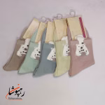 جوراب نیم ساق طرح خرس گرسنه 5 رنگ (10 عددی)