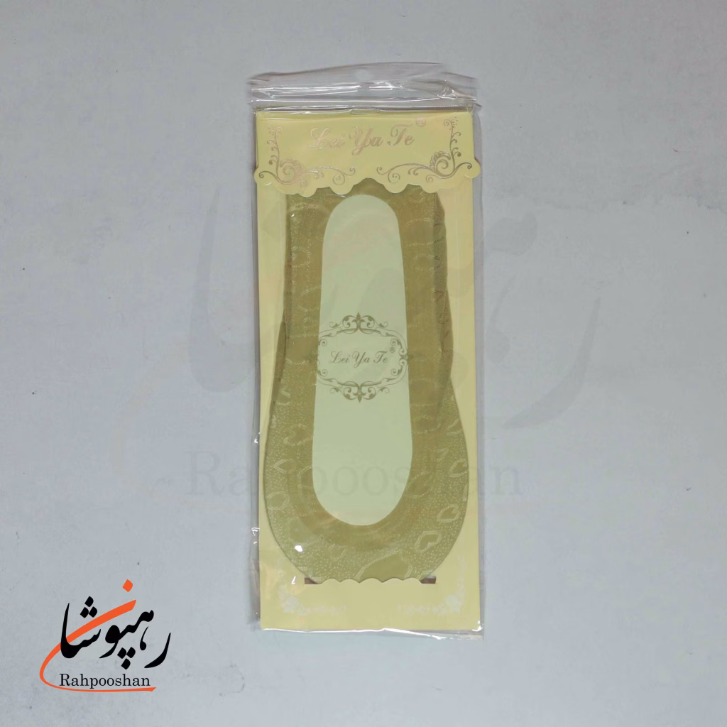 جوراب کالج گیپوری طرح قلب قهوه‌ای کف استپ دار (12 عددی)