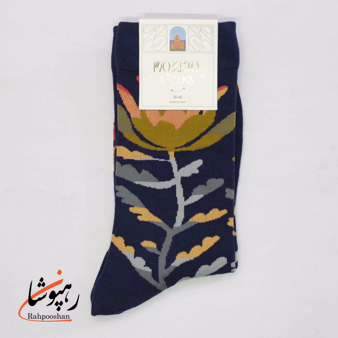 جوراب ساقدار موکسیائو (MOXIAO) طرح نمایش گل در شب