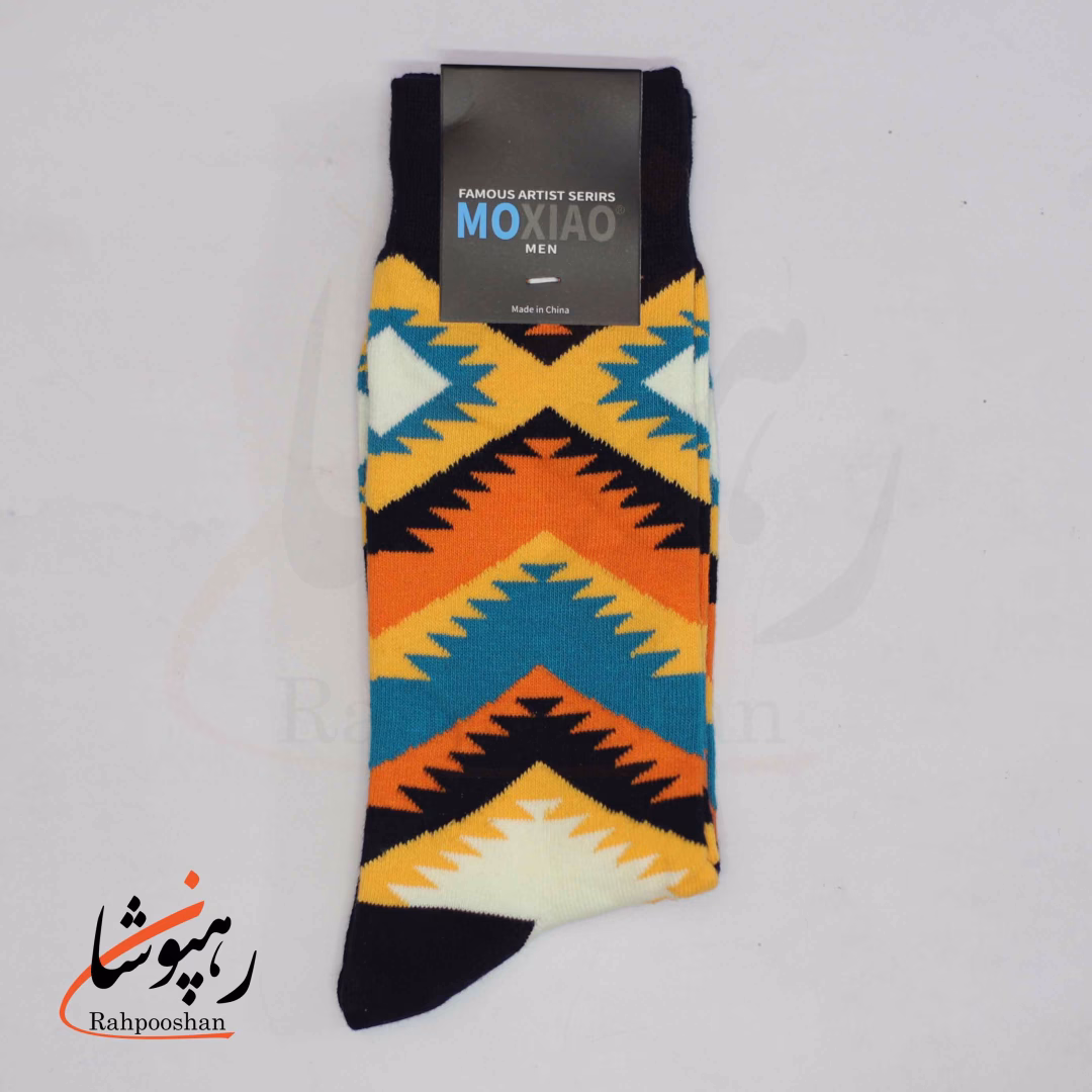 جوراب ساقدار موکسیائو (MOXIAO) مردانه طرح اسکاچی رنگی