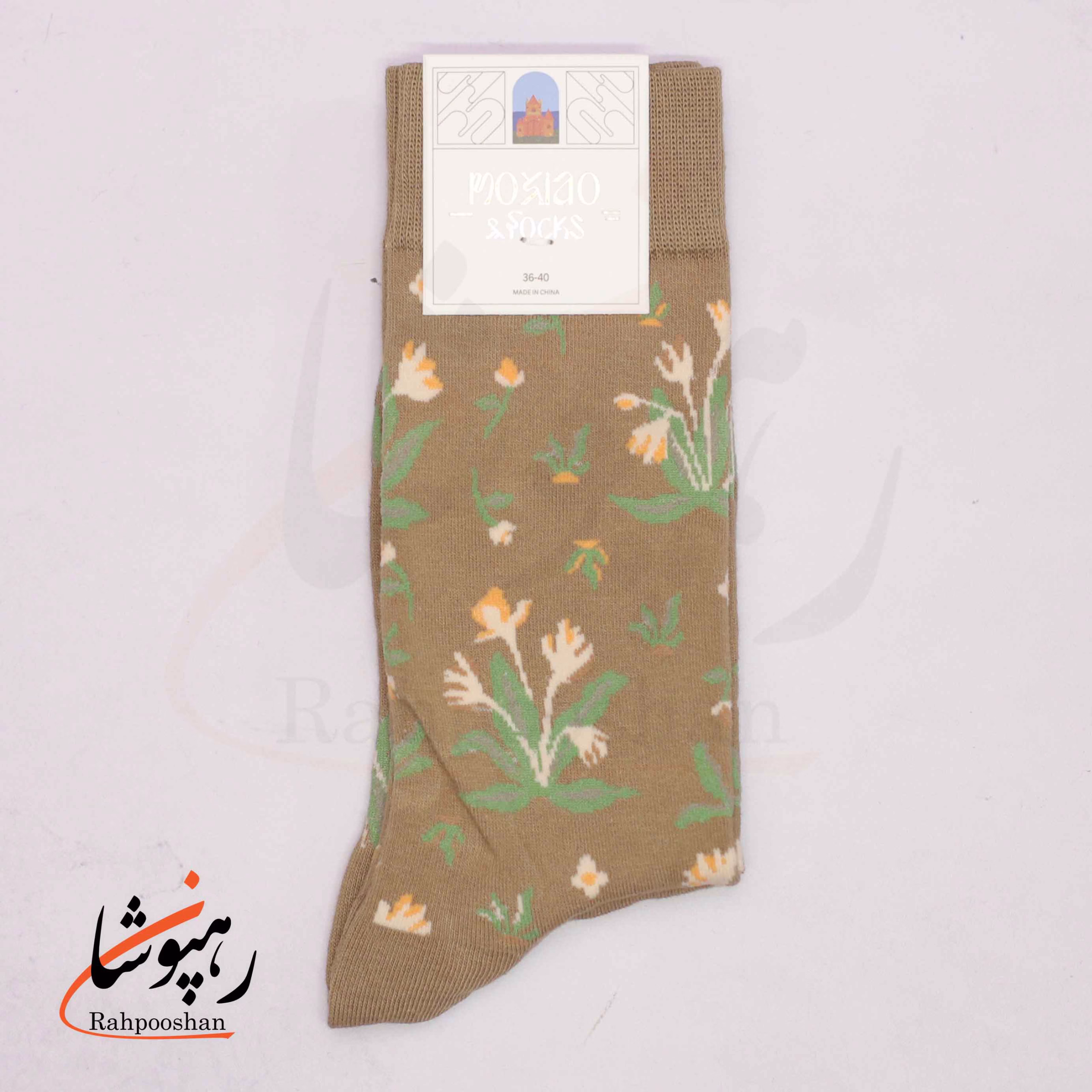 جوراب ساقدار موکسیائو (MOXIAO) طرح باغچه پر گل جوراب ساقدار موکسیائو (MOXIAO) طرح باغچه پر گل