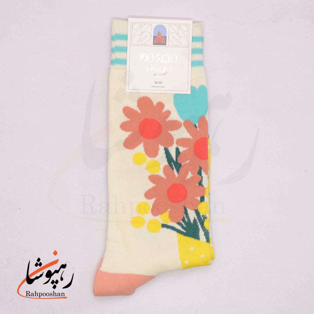 جوراب ساقدار موکسیائو (MOXIAO) طرح گلدان کوچک