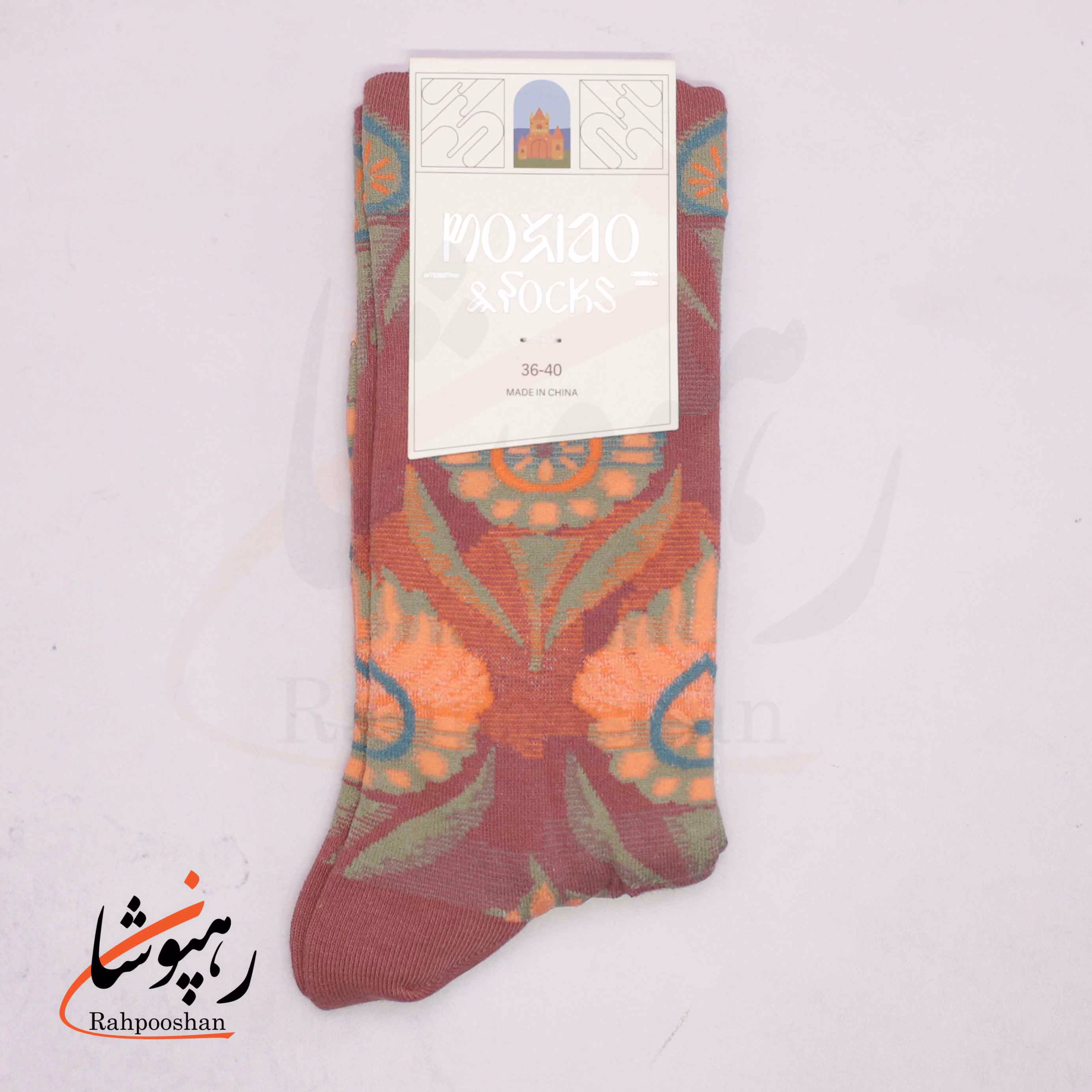 جوراب ساقدار موکسیائو (MOXIAO) طرح نقش آراسته جوراب ساقدار موکسیائو (MOXIAO) طرح نقش آراسته
