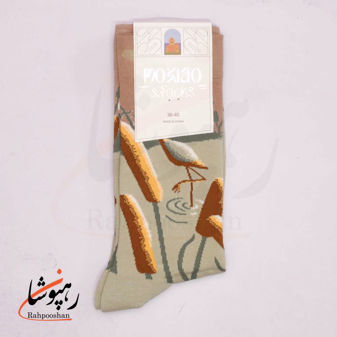 جوراب ساقدار موکسیائو (MOXIAO) طرح برکه نیلوفری