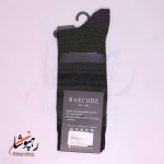 جوراب ساق بلند بارکد (BARCODE) طرح شبانه (nocturne) ذغالی - تصویر 3