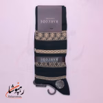 جوراب ساق بلند بارکد (BARCODE) طرح لطافت قدیمی (vintage grace) سبز یشمی