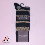 جوراب ساق بلند بارکد (BARCODE) طرح لطافت قدیمی (vintage grace) سبز یشمی
