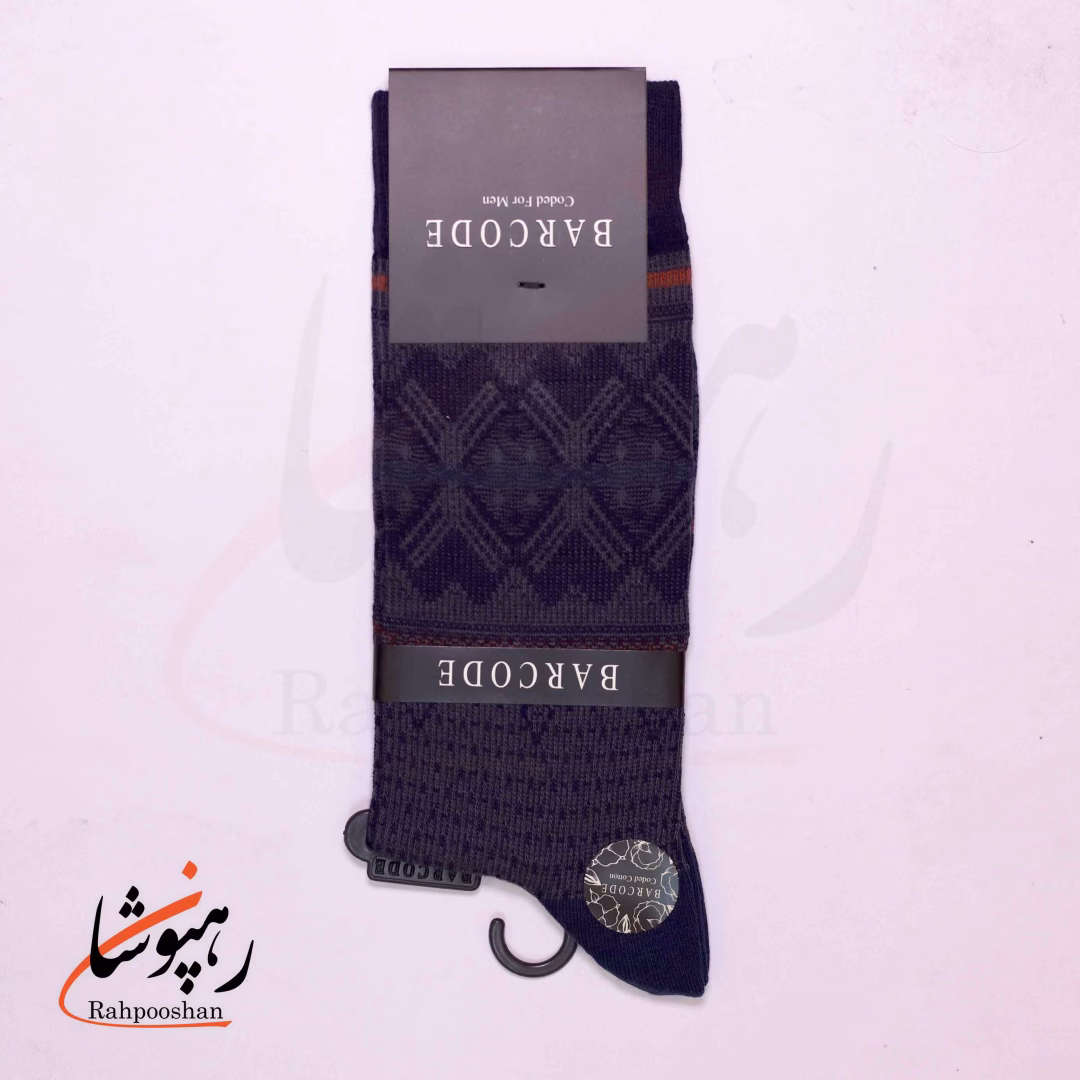 جوراب ساق بلند بارکد (BARCODE) طرح شبانه (nocturne) سرمه ای
