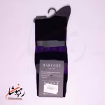 جوراب ساق بلند بارکد (BARCODE) طرح شبکه نیمه شب  (midnightgrid) ذغالی - تصویر 3