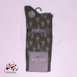 جوراب ساق بلند بارکد (BARCODE) طرح درخت کاج سرمه ای - تصویر 3