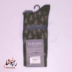 جوراب ساق بلند بارکد (BARCODE) طرح درخت کاج سرمه ای - تصویر 2