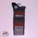 جوراب ساق بلند بارکد (BARCODE) طرح شبکه نیمه شب (midnightgrid) سرمه ای - تصویر 2