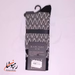 جوراب ساق بلند بارکد (BARCODE) طرح ژاکارد حناقی سیاه - تصویر 2