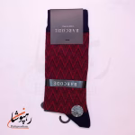 جوراب ساق بلند بارکد (BARCODE) طرح ژاکارد تیافی قرمز