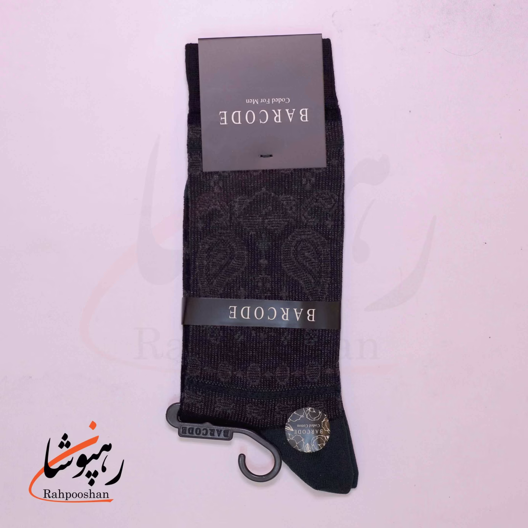 جوراب ساق بلند بارکد (BARCODE) طرح طلسم سیاه (blackspell) سبز یشمی