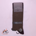 جوراب ساق بلند بارکد (BARCODE) طرح ژاکارد تیافی قهوه ای