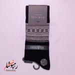 جوراب ساق بلند بارکد (BARCODE) طرح ژاکارد دونه برفی سیاه