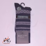 جوراب ساق بلند بارکد (BARCODE) طرح کد شهری (urbancode) دودی - تصویر 3