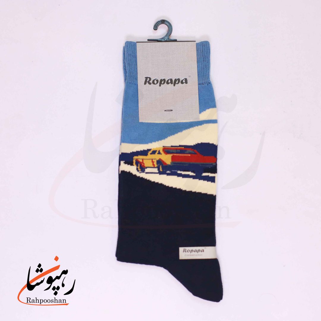 جوراب ساق بلند روپاپا (Ropapa) طرح کامارو سرمه ای