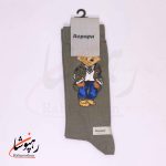 جوراب ساق بلند روپاپا (Ropapa) طرح کت تدی (teedy) سبز