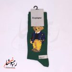 جوراب ساق بلند روپاپا (Ropapa) طرح خرس دریایی (navy bear) سبز یمشی