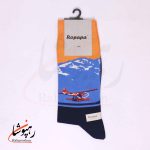 جوراب ساق بلند روپاپا (Ropapa) طرح هواپیمایی الپ (alpine plane) سرمه ای