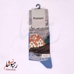 جوراب ساق بلند روپاپا (Ropapa) طرح کلبه کوهستانی(Mountain hut) ابی