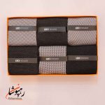 جوراب لئو LEO ساق دار دوفس مشکی و طوسی (پک 6 عددی)(109)