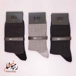 جوراب لئو LEO ساق دار دوفس مشکی و طوسی (پک 6 عددی)(109) - تصویر 3