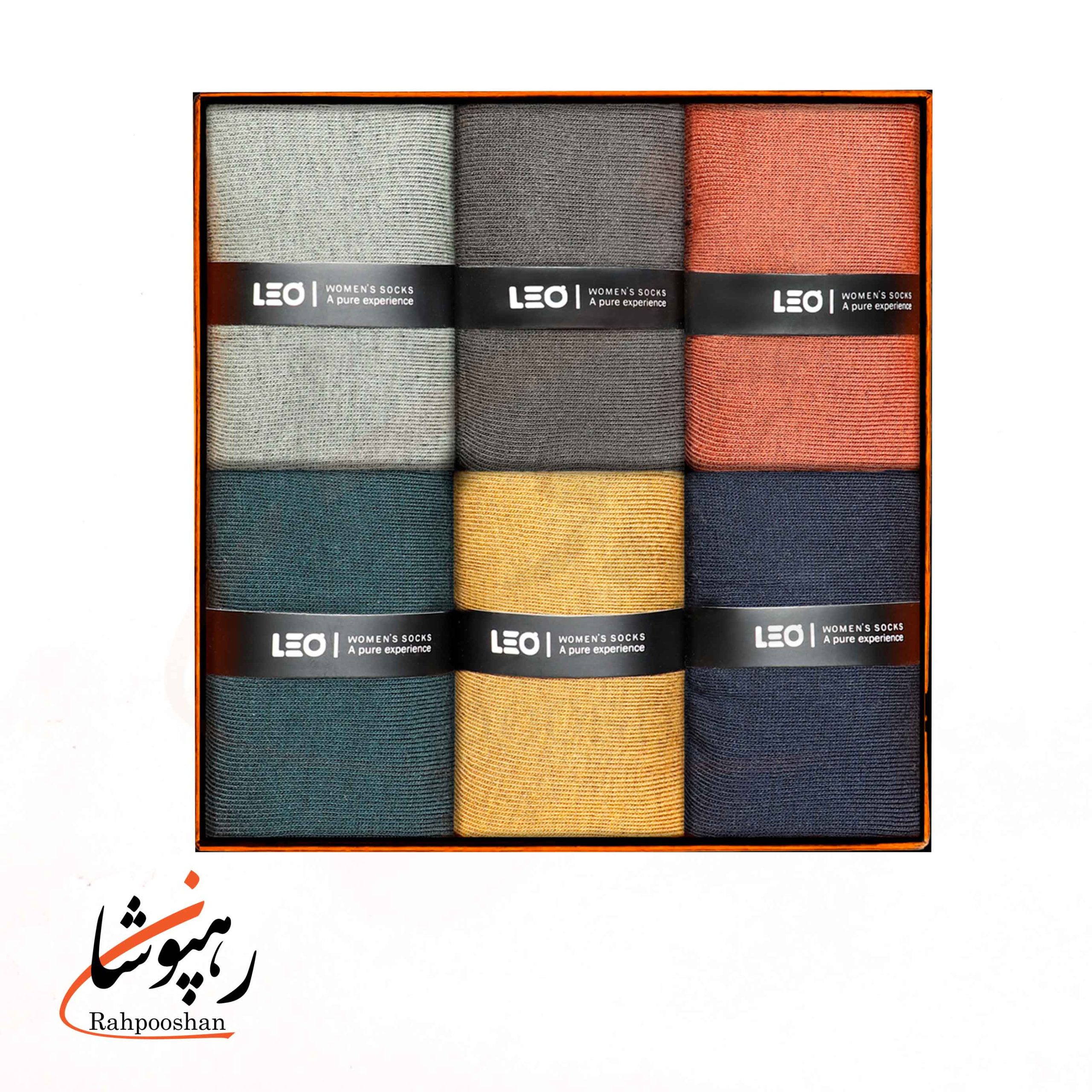 507 جوراب زنانه ساقدار طرح ساده 6 رنگ لئو LEO (پک 6 عددی)(507) - تصویر 1