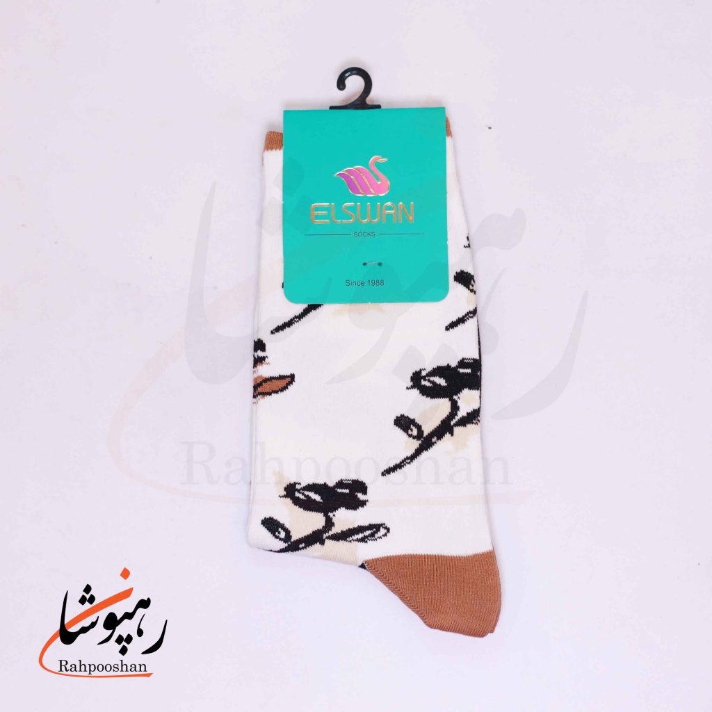 جوراب ساق‌دار طرح گل دار (3) السوان (ELSWAN)