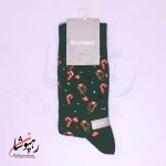 جوراب ساق بلند زنانه روپاپا (Ropapa) طرح رژه فندق شکن (nutcracker parade) سبز یشمی