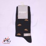 جوراب ساق بلند زنانه روپاپا (Ropapa) طرح کروسان مشکی