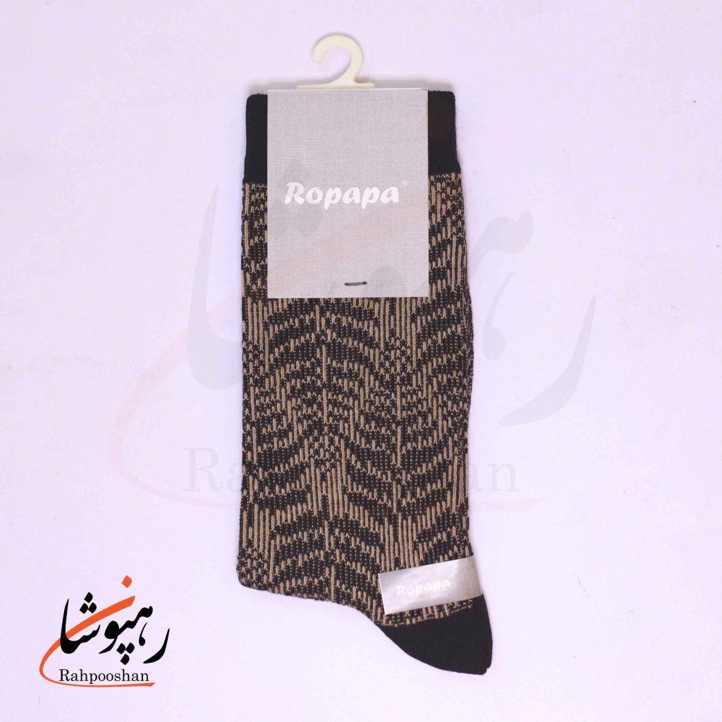 جوراب ساق بلند زنانه روپاپا (Ropapa) طرح خزه سنگی (stonemoss) سیاه
