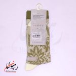 جوراب ساق بلند زنانه روپاپا (Ropapa) طرح سوسن (lily veil) سبز سدری - تصویر 2