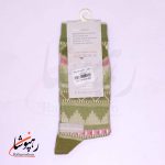 جوراب ساق بلند زنانه روپاپا (Ropapa) طرح لمس گلیم (kilim touch) سبز - تصویر 2