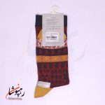 جوراب ساق بلند زنانه روپاپا (Ropapa) طرح پرسیکا (persica) ژاکارد خردلی - تصویر 2